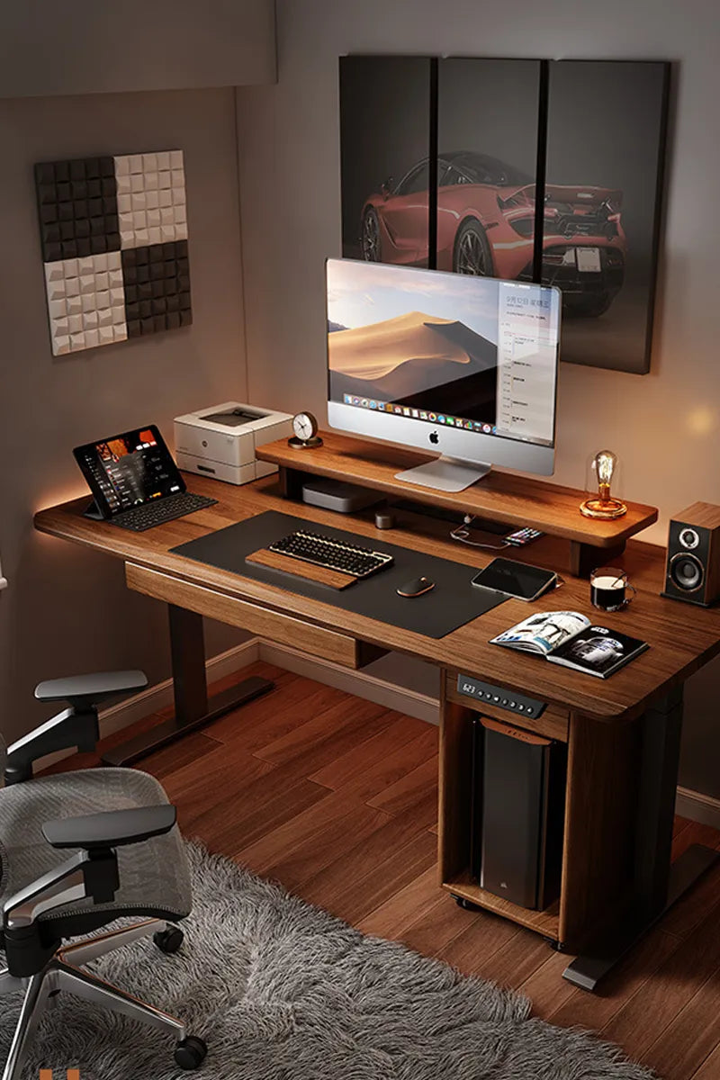 Walnut Drawer: Bookhouse Smart Adjustable Desk